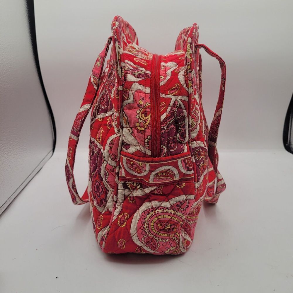 Vera Bradley Rosy Posies Sweet Pleat Tote Retired Pattern - Picture 6 of 9